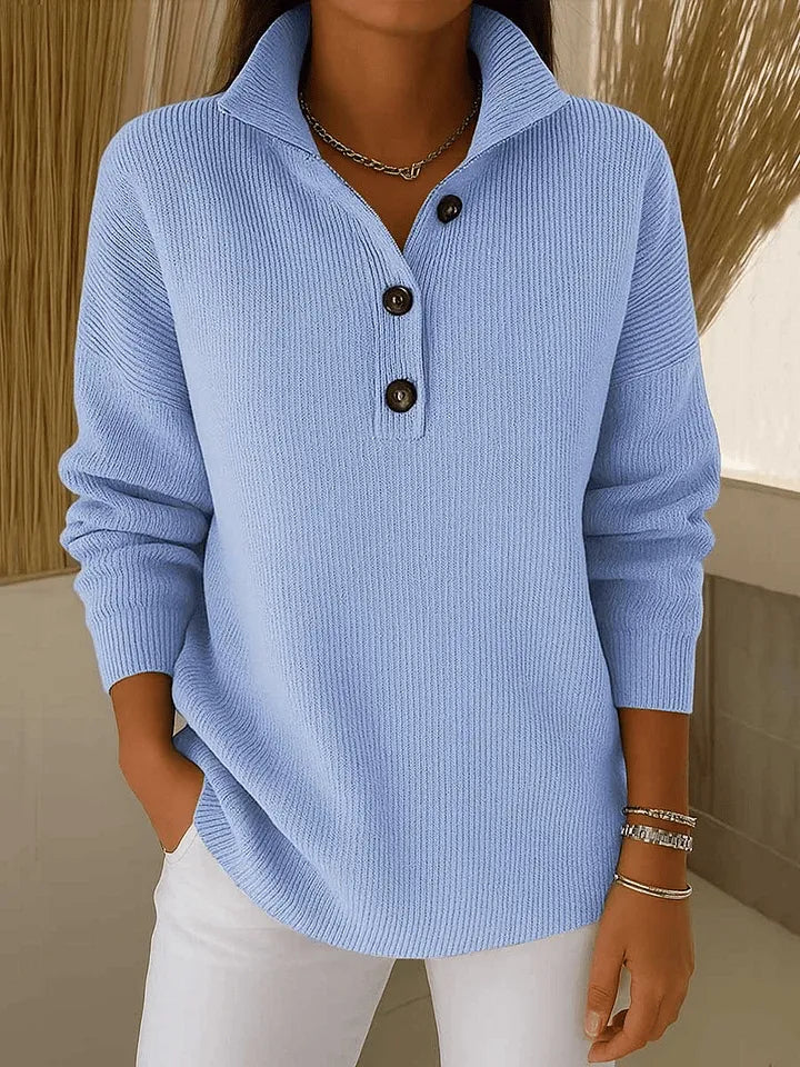 Florence™ | Suéter polo de cuello en V