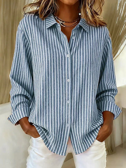 Jacqueline™ | Camisa de rayas abotonada