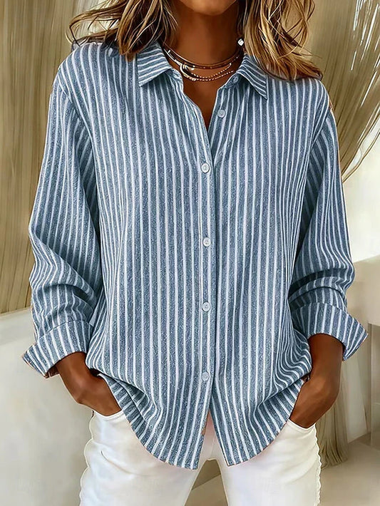 Jacqueline™ | Camisa de rayas abotonada