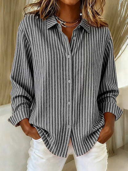 Jacqueline™ | Camisa de rayas abotonada