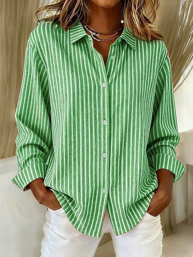Jacqueline™ | Camisa de rayas abotonada