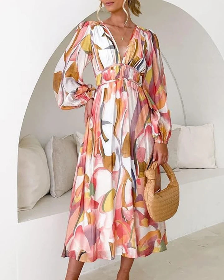 CELINE™ | Vestido Femenino con Estampado Floral