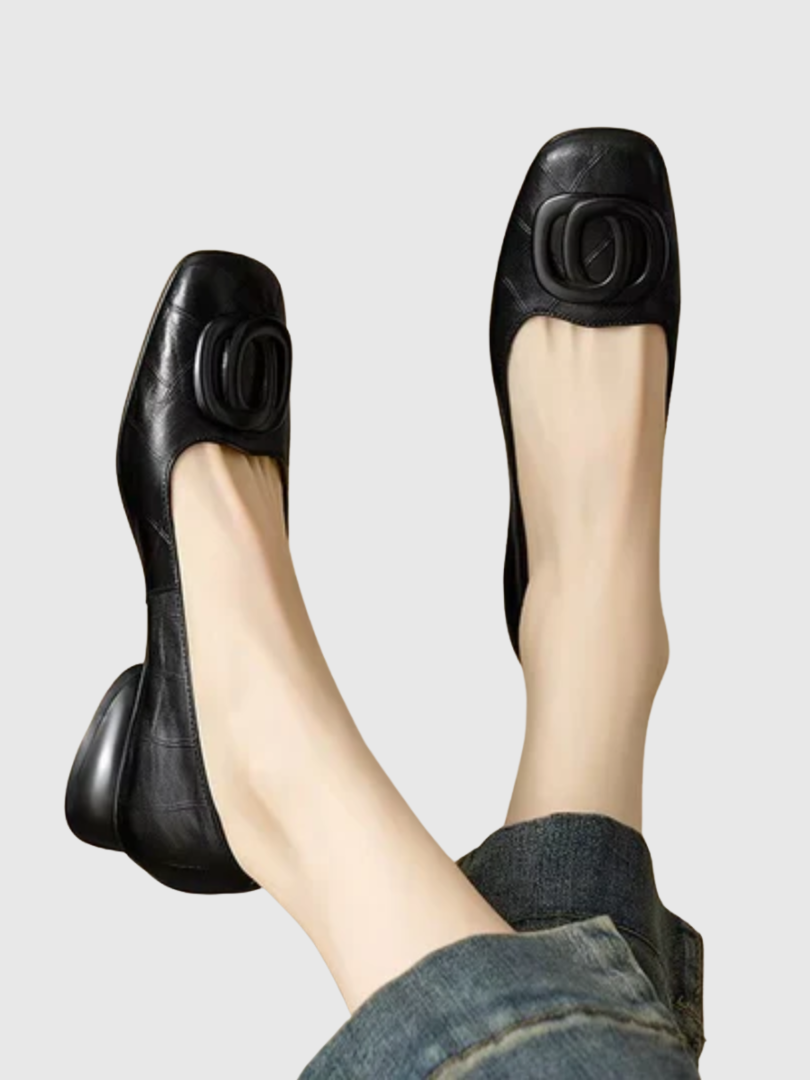 Avery | Ballerines en cuir Opium