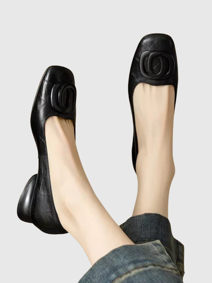 Avery | Ballerines en cuir Opium