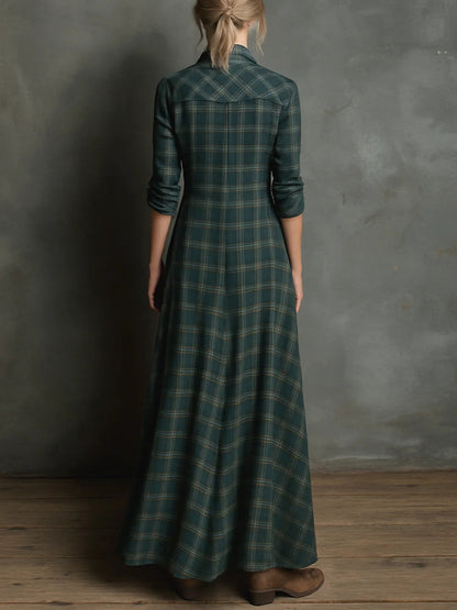 Valentine | Robe longue à carreaux
