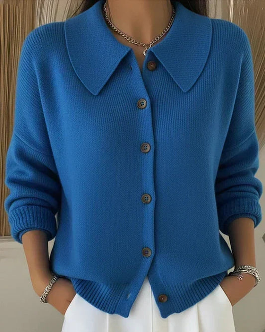 Vespera™ | Cardigan con cuello abotonado
