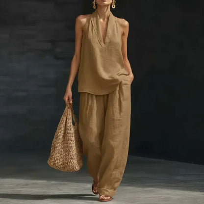 AINHOA™ | Conjunto de Dos Prendas con Textura de Lino