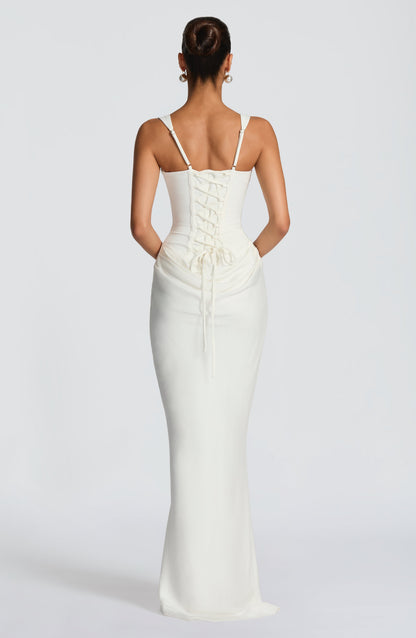 Éléonore | Robe maxi à col carré