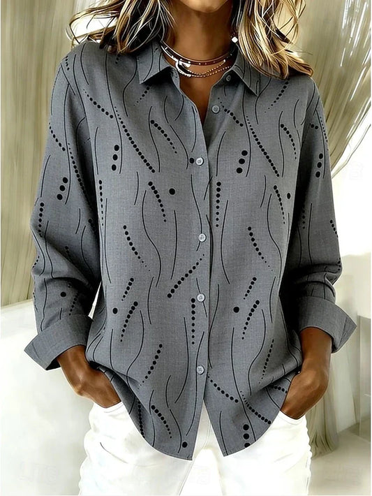 Pernella™ | Blouse décontractée à motif de lignes en pointillés