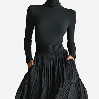 Rachel | Robe longue taille haute