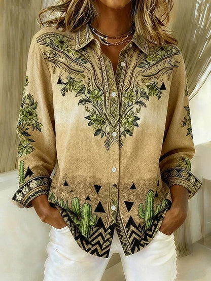Tucson™ | Blouse boutonnée fleurie d’inspiration western vintage