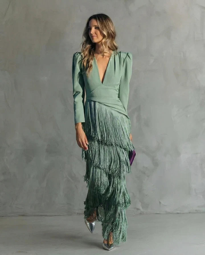 CHIARA™ | Vestido Elegante con Flecos