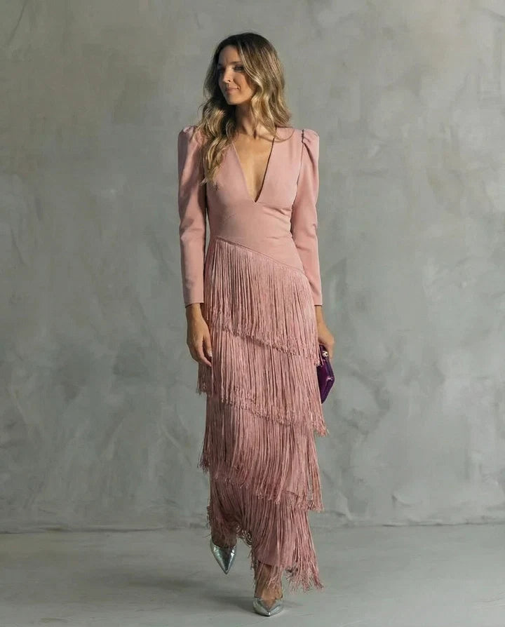 CHIARA™ | Vestido Elegante con Flecos