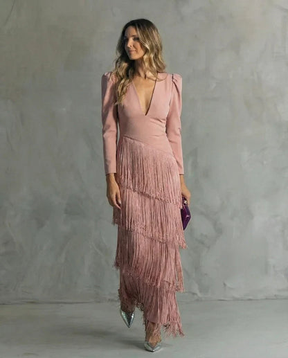 CHIARA™ | Vestido Elegante con Flecos