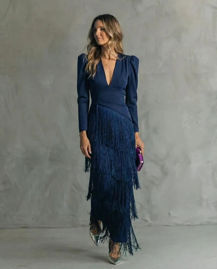 CHIARA™ | Vestido Elegante con Flecos