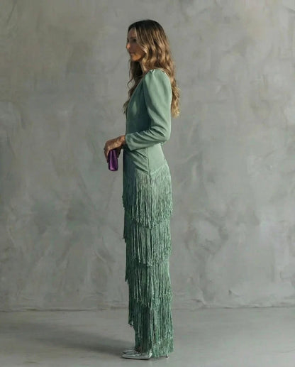 CHIARA™ | Vestido Elegante con Flecos