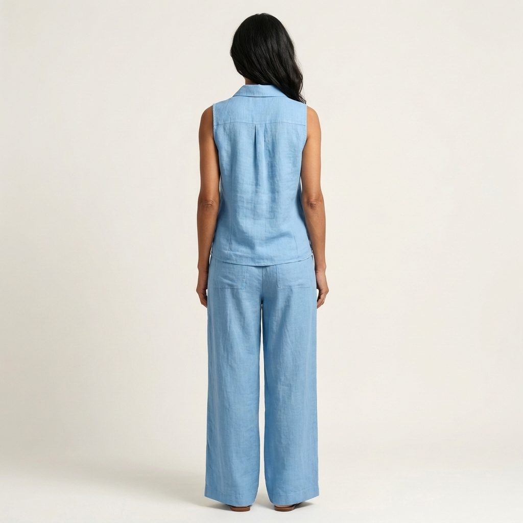Twiila | Top envolvente y pantalón de pierna ancha