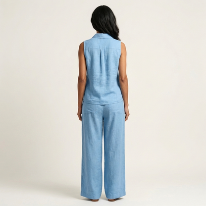 Twiila | Top envolvente y pantalón de pierna ancha