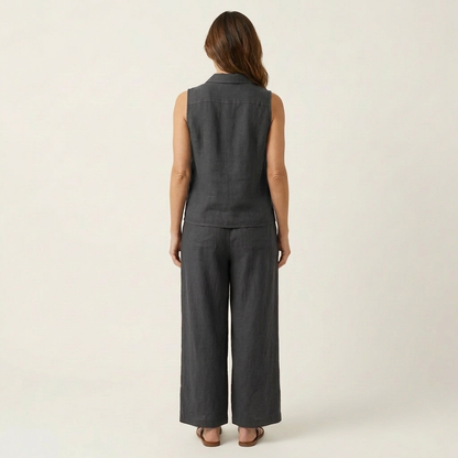 Twiila | Top envolvente y pantalón de pierna ancha