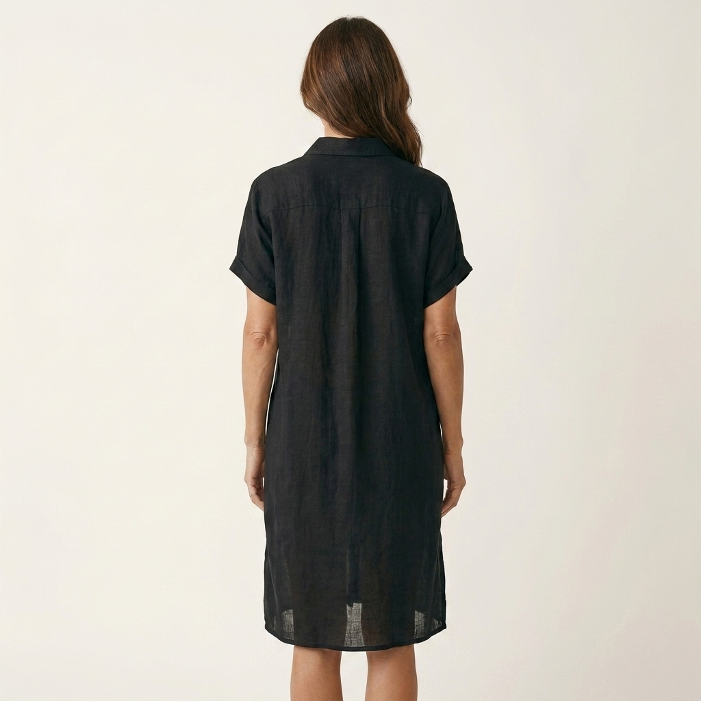 Nidalie | Vestido midi de camisa con puños remangados