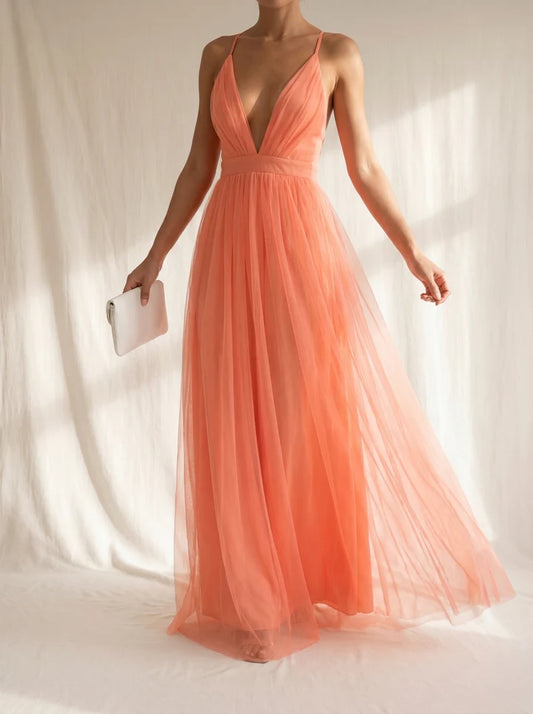 GINEBRA™ | Vestido Largo «Luce Corallo»