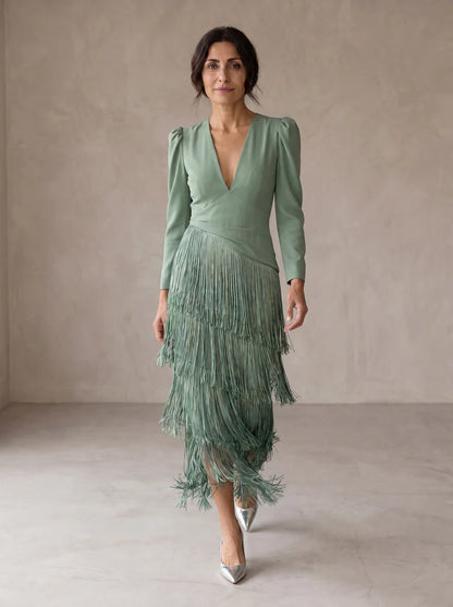 CHIARA™ | Vestido Elegante con Flecos