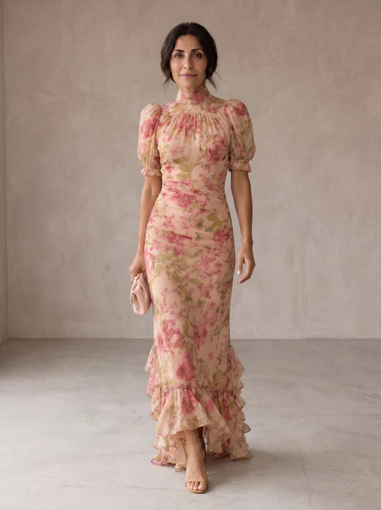 ROSANA™ | Vestido Largo Floral de Gasa