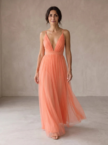 GINEBRA™ | Vestido Largo «Luce Corallo»