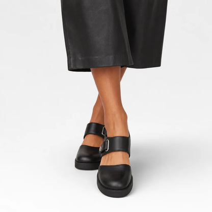 VERONA™ | Zapato Mary Jane de Piel con Hebilla