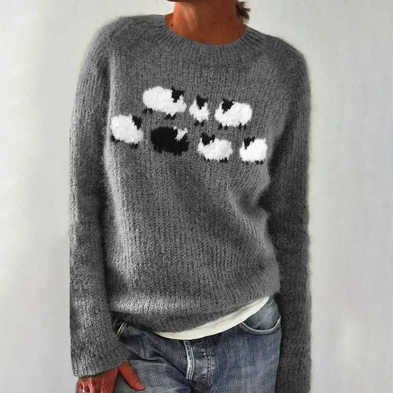 Bianka | Pull confortable et mignon avec motif mouton