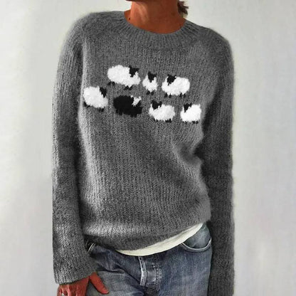 Bianka | Pull confortable et mignon avec motif mouton