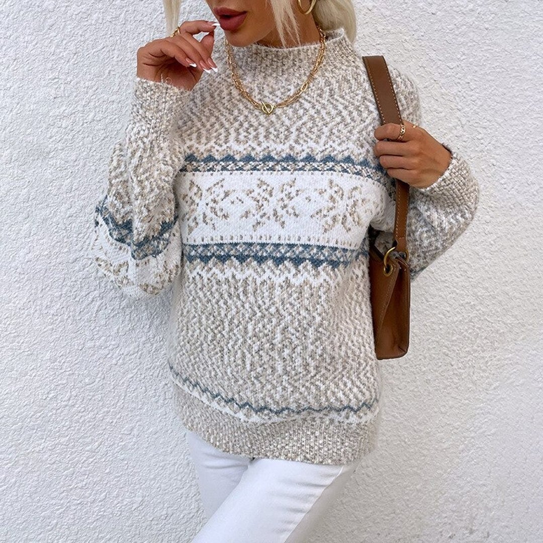 Carol | Pull vintage à motif flocon de neige