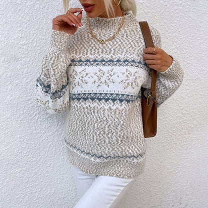 Carol | Pull vintage à motif flocon de neige