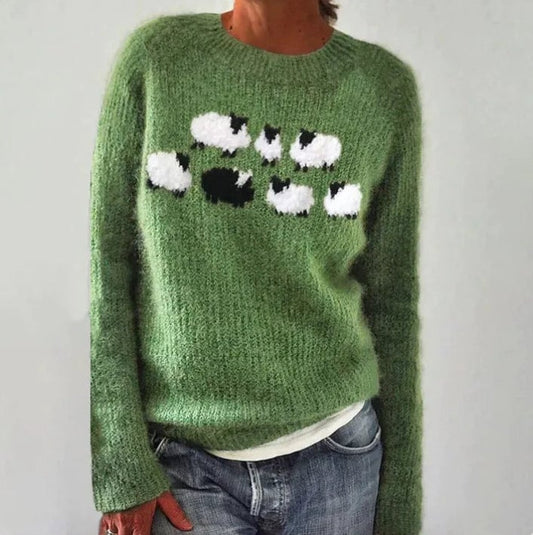 Bianka | Pull confortable et mignon avec motif mouton