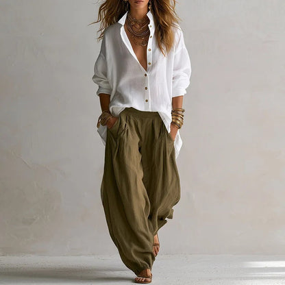 Ensemble Aitana avec chemise fluide et pantalon large