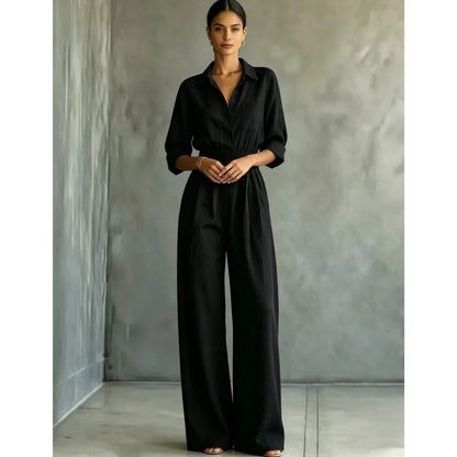 Combinaison élégante Elena à taille ajustable et jambes larges
