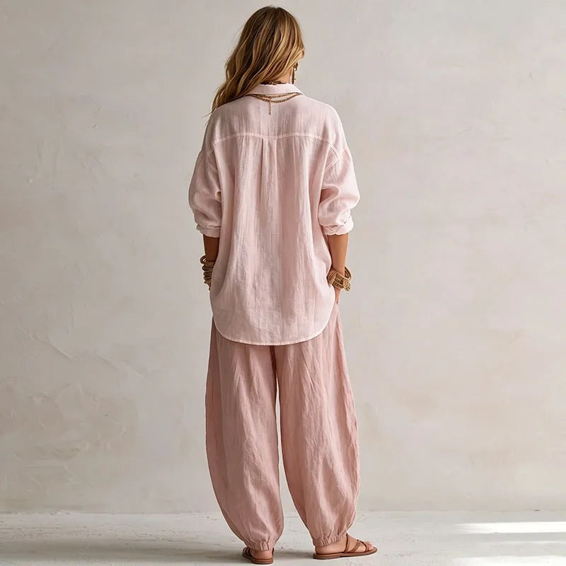 Ensemble Aitana avec chemise fluide et pantalon large