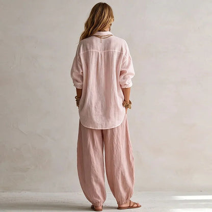 Ensemble Aitana avec chemise fluide et pantalon large