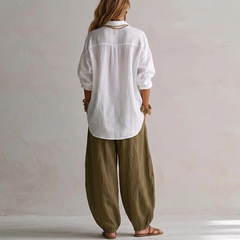 Ensemble Aitana avec chemise fluide et pantalon large