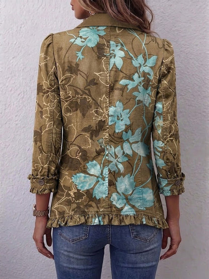 Domenica | Veste florale dégradée à volant