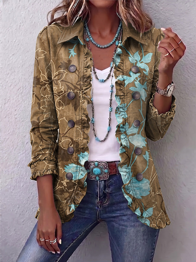 Domenica | Veste florale dégradée à volant
