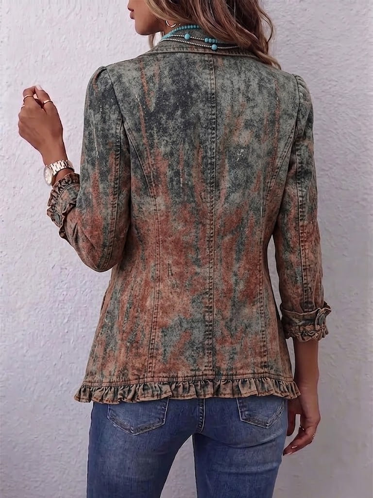 Vincenza | Veste texturée ombrée avec volant