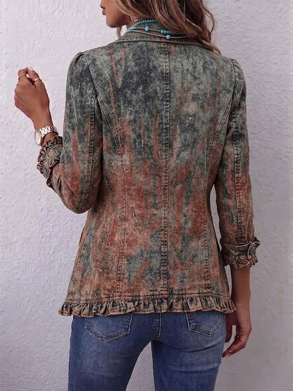 Vincenza | Veste texturée ombrée avec volant