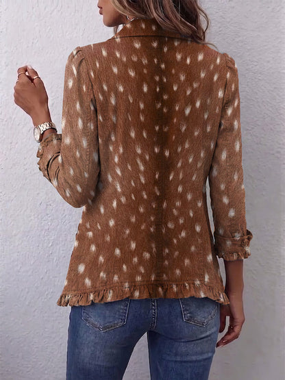 Pasqualina | Veste animalier à volants