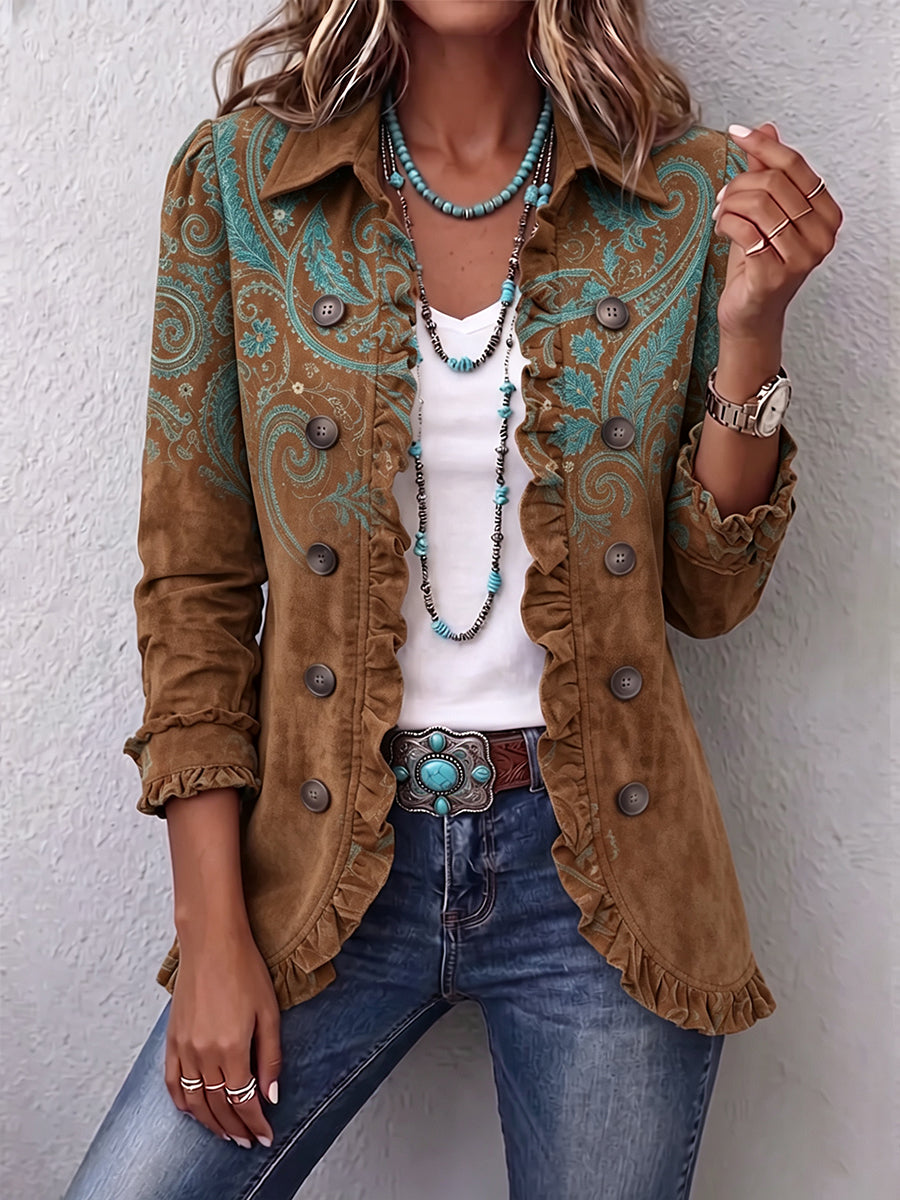 Clelia | Veste Fantaisie en Cachemire avec Volants