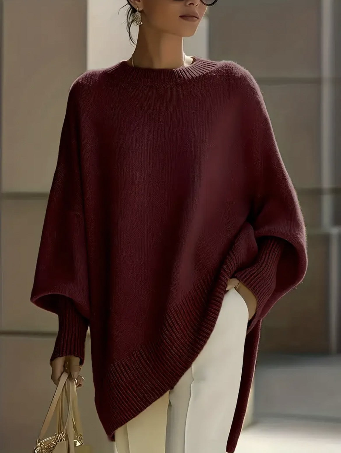 Kelsey™ | Pull oversize en maille drapée